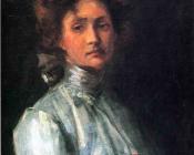 威廉梅里特查斯 - Portrait of a Young Woman